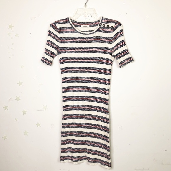𝅺MADEWELL short sleeve mini stripe mini dress - Picture 7 of 12